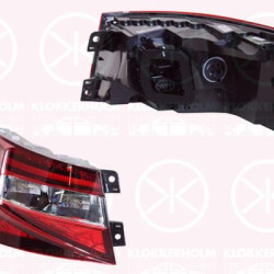 Tail Light Assembly, Left, Outer section, LED, Housing Colour: dark, with bulb holder, P21W, PY21W, Visteon, 3V5945207 (SKODA), 3V5945711 (SKODA)