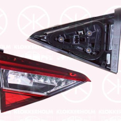 Tail Light Assembly, Left, Inner Section, LED, Housing Colour: dark, with bulb holder, Visteon, 3V5945307 (SKODA), 3V5945709 (SKODA)