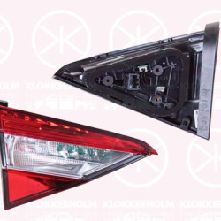 Tail Light Assembly, Left, Inner Section, LED, Housing Colour: red, with bulb holder, Visteon, 3V5945307B (SKODA), 3V5945709B (SKODA)