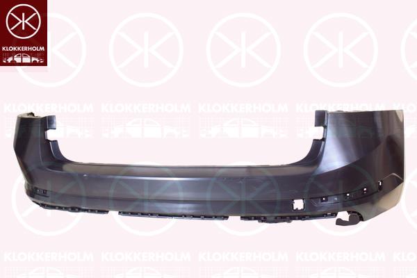 Bumper, Rear, Smooth, 3V9807421 (SKODA), 3V9807421B (SKODA)