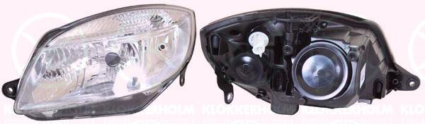 Headlight, H4, with motor for headlamp levelling, Hella, Right, Illuminance [lx]: 17.5, 5J1941016 (SKODA), 5J1941018 (SKODA)