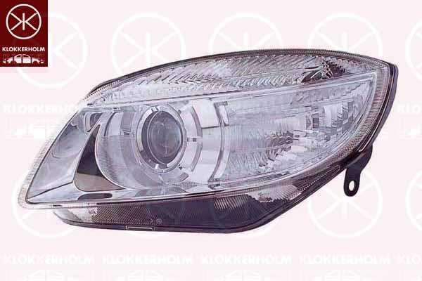 Headlight, H7, with motor for headlamp levelling, Left, Illuminance [lx]: 12.5, 5J1941015A (SKODA), 5J1941017A (SKODA)