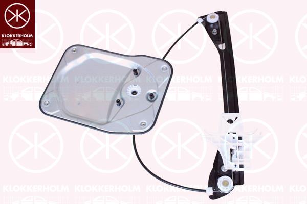 Window Regulator, 4-dr, OE-type, without electric motor, Electric, Right Rear, 5J7839462 (SKODA)