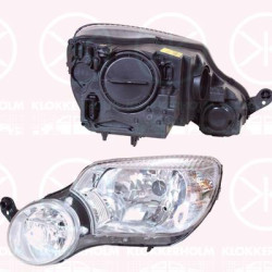 Headlight, Right, H4, with motor for headlamp levelling, AL, 5L1941016 (SKODA), 5L1941018 (SKODA)