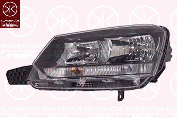 Headlight, Right, Illuminance [lx]: 20, H7/H7, with motor for headlamp levelling, AL, 5L1941016D (SKODA), 5L1941018E (SKODA)