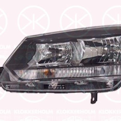 Headlight, Right, Illuminance [lx]: 20, H7/H7, with motor for headlamp levelling, AL, 5L1941016D (SKODA), 5L1941018E (SKODA)