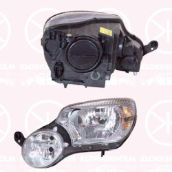 Headlight, Right, H7/H4, with motor for headlamp levelling, AL, 5L1941016A (SKODA), 5L1941018A (SKODA)