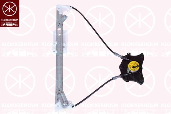 Window Regulator, OE-type, without electric motor, Electric, Left Rear, 5L0839461A (SKODA)