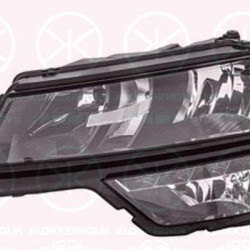 Headlight, Left, H7/H1, PWY24W, W5W, with daytime running light (LED), with motor for headlamp levelling, 57B941015 (SKODA), 57B941017 (SKODA)