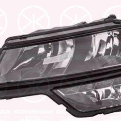 Headlight, Left, H7/H1, H8, PWY24W, W5W, with front fog light, with daytime running light (LED), with motor for headlamp levelling, 57B941015A (SKODA), 57B941017A (SKODA)