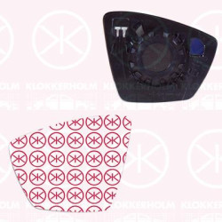 Mirror Glass, exterior mirror, Right, Heatable, Convex, 565857522 (VW), 565857522 (SKODA)