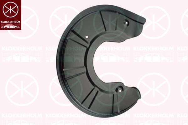 Splash Guard, brake disc, Front Axle Left, for brake disc diameter [mm]: 355, 104594501 (TESLA), 1045945-01-B (TESLA)