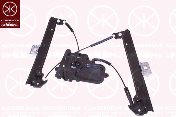 Window Regulator, 4-dr, without electric motor, Electric, Left Front, 109662000F (TESLA), 109662000H (TESLA), 109662000J (TESLA)