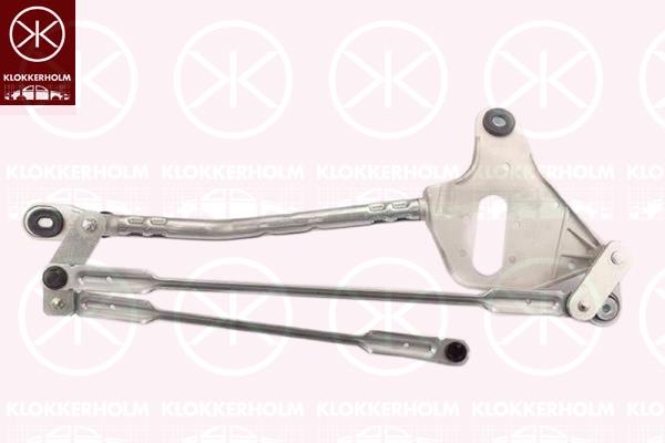 Wiper Linkage, Front, Set, without electric motor, for left-hand drive vehicles, 107672500D (TESLA), 107672500G (TESLA), 107672599F (TESLA), 1076725CNG (TESLA), 1076725-CN-G (TESLA)