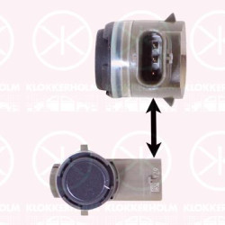 Sensor, parking distance control, Front and Rear, Number of pins: 3, Paintable, Ultrasonic Sensor, 1127503-03-C (TESLA)