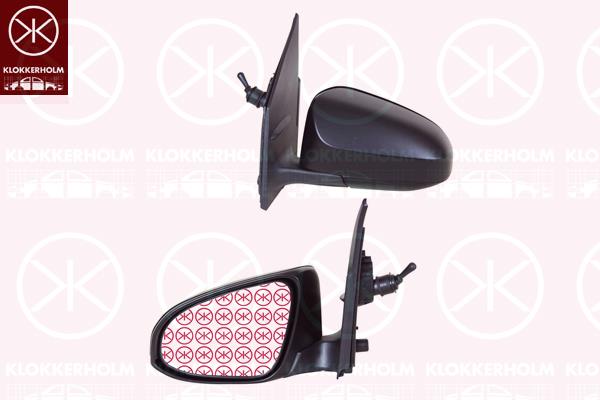 Exterior Mirror, Right, Control: cable pull, Convex, 87910-0H050 (TOYOTA), 87910-0H051 (TOYOTA), B000780880 (PEUGEOT), B000780880 (DS), B000780880 (CITROEN)