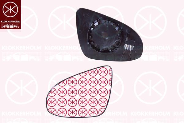 Mirror Glass, exterior mirror, Left, Heatable, OE-type, Convex, 1612467880 (CITROEN), 87961-0H050 (TOYOTA)