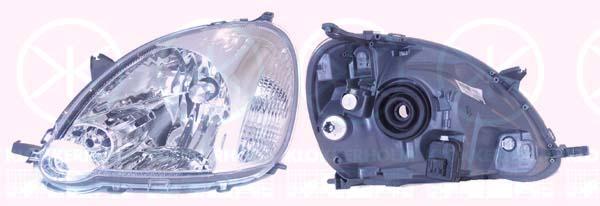 Headlight, H4, with motor for headlamp levelling, Valeo, Left, Indicator Colour: white, Illuminance [lx]: 12.5, 81170 0D080 (TOYOTA), 81170-0D080 (TOYOTA)