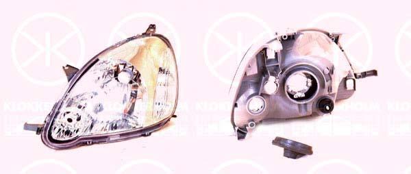 Headlight, H4, without motor for headlamp levelling, Valeo type, Left, Illuminance [lx]: 12.5, Indicator Colour: white, 81170 0D080 (TOYOTA)