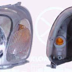 Headlight, H4, for vehicles with headlight levelling, Valeo type, Right, Indicator Colour: yellow, Illuminance [lx]: 17.5, 81130 0D011 (TOYOTA), 81130 0D021 (TOYOTA)