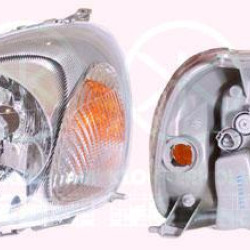 Headlight, Ichikoh, H4, with motor for headlamp levelling, Right, Indicator Colour: yellow, Illuminance [lx]: 17.5, 81110 52020 (TOYOTA), 81110 52021 (TOYOTA), 81110 52031 (TOYOTA)