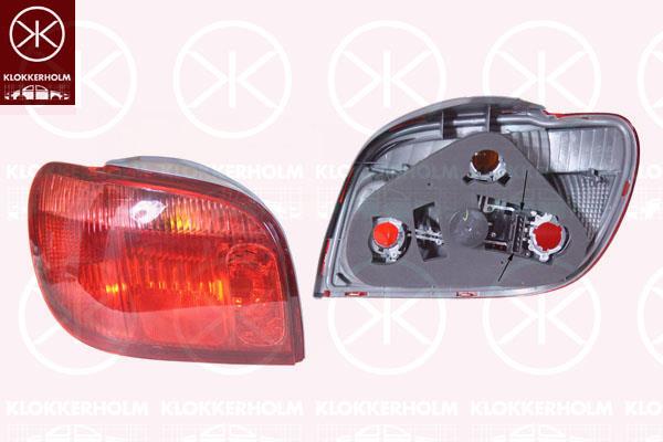 Tail Light Assembly, Valeo-type, without bulb holder, red, Left, 81560 0D070 (TOYOTA), 81561-0D070 (TOYOTA)