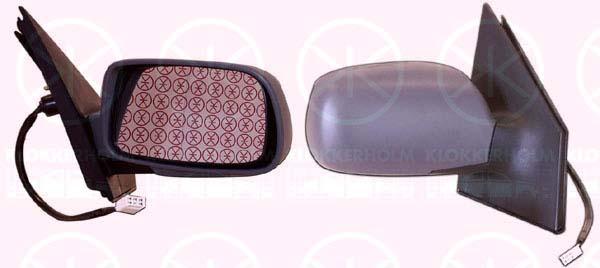 Exterior Mirror, w/primer, for electric mirror adjustment, Convex, Heatable, Right, 87910 0D902 (TOYOTA), 879100D916 (TOYOTA)