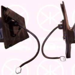 Exterior Mirror, w/primer, for electric mirror adjustment, Convex, Heatable, Left, 87940 0D902 (TOYOTA), 879400D916 (TOYOTA)