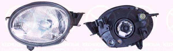 Headlight, H4, without motor for headlamp levelling, Koito type, Left, Illuminance [lx]: 17.5, 81150 1E240 (TOYOTA), 81150 1E250 (TOYOTA)