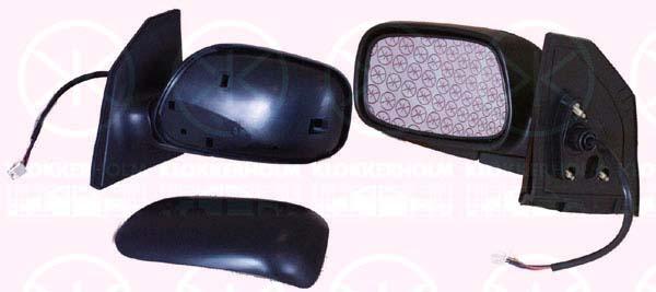 Exterior Mirror, for electric mirror adjustment, Convex, Heatable, Left, Connector Shape: round, Number of pins: 5, 87906 02050 (TOYOTA)