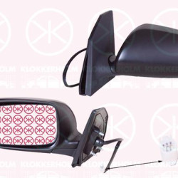 Exterior Mirror, Right, for electric mirror adjustment, Number of pins: 5, Connector Shape: round, Heatable, Convex, 87901-02170 (TOYOTA), 87901-02250 (TOYOTA)