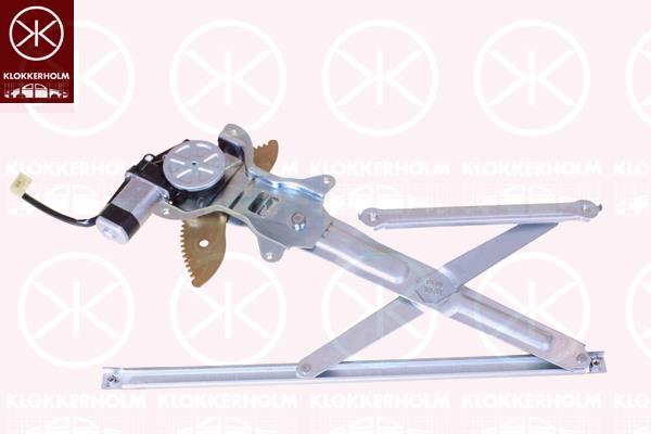 Window Regulator, 4-dr, with electric motor, Electric, Left Front, Number of pins: 2, 69802 12190 (TOYOTA)