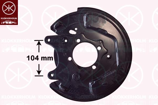 Splash Guard, brake disc, Rear Axle Right, for brake disc diameter [mm]: 269, Bore Distance [mm]: 104, 4650320070 (TOYOTA)