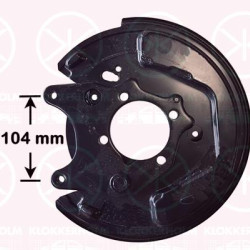 Splash Guard, brake disc, Rear Axle Right, for brake disc diameter [mm]: 269, Bore Distance [mm]: 104, 4650320070 (TOYOTA)