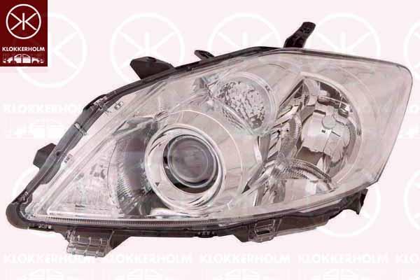 Headlight, Right, Illuminance [lx]: 25, H11/HB3, Housing Colour: chrome, without motor for headlamp levelling, Valeo type, 81130 02540 (TOYOTA), 81130 02A40 (TOYOTA)