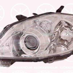 Headlight, Right, Illuminance [lx]: 25, H11/HB3, Housing Colour: chrome, without motor for headlamp levelling, Valeo type, 81130 02540 (TOYOTA), 81130 02A40 (TOYOTA)