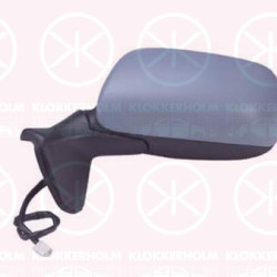 Exterior Mirror, Left, for electric mirror adjustment, Number of pins: 5, w/primer, Heatable, Convex, 87906 02260 (TOYOTA), 87945-02909 (TOYOTA)