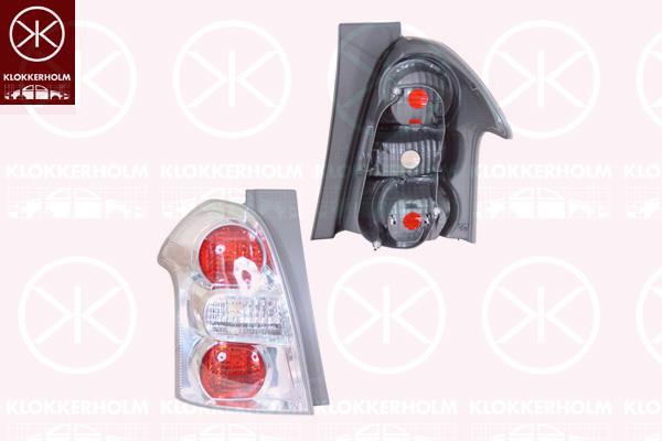 Tail Light Assembly, without bulb holder, Left, Housing Colour: chrome, 81561 0F060 (TOYOTA)