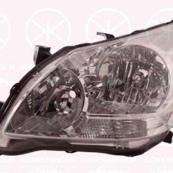 Headlight, H11/HB3, with motor for headlamp levelling, Left, Illuminance [lx]: 27.5, Koito-type, 811700F090 (TOYOTA)