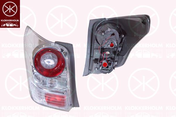 Tail Light Assembly, without bulb holder, Left, Farba, 81561 0F091 (TOYOTA), 815610F092 (TOYOTA)