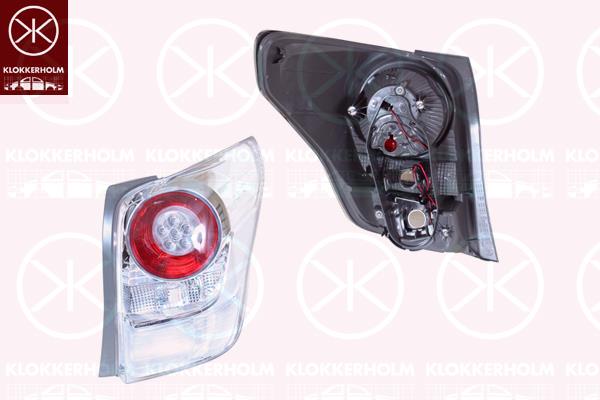 Tail Light Assembly, without bulb holder, Right, Farba, 81551 0F091 (TOYOTA), 815510F092 (TOYOTA)