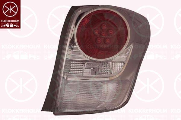 Tail Light Assembly, Right, without bulb holder, LED, P21W, PY21W, R5W, 81551-0F130 (TOYOTA)