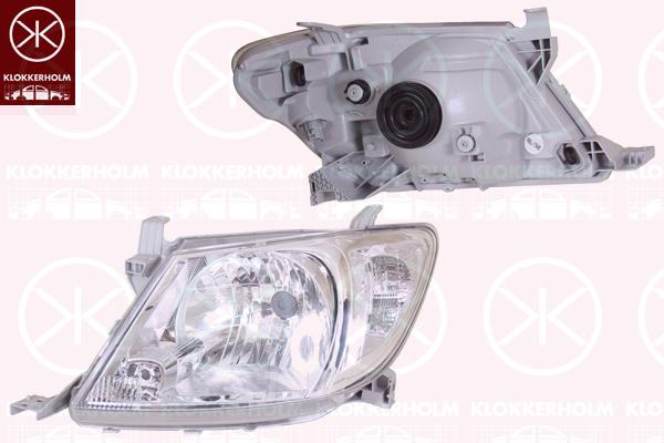 Headlight, H4, without motor for headlamp levelling, Left, Illuminance [lx]: 37.5, Indicator Colour: Crystal clear, 81170-0K210 (TOYOTA)