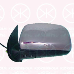 Exterior Mirror, for electric mirror adjustment, chrome, Left, Number of pins: 3, Convex, 87940 0K062 (TOYOTA), 87940-0K121 (TOYOTA)