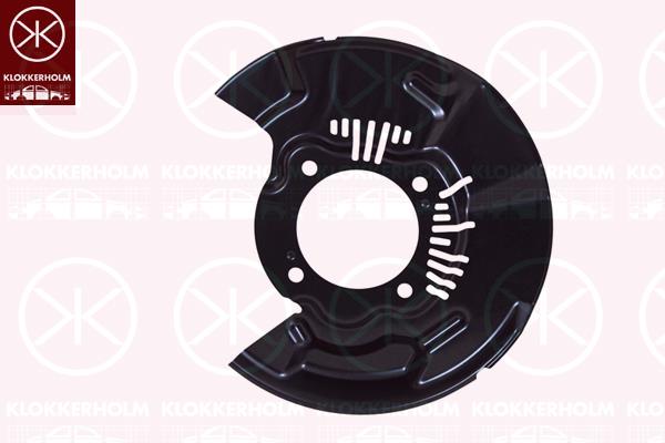 Splash Guard, brake disc, Front Axle Left, Brakes-/Drive Dynamics Articles: not for ESP, Number of bores: 4, Diameter 1/Diameter 2 [mm]: 330/102, 47782-0K030 (TOYOTA), 47782-0K031 (TOYOTA)