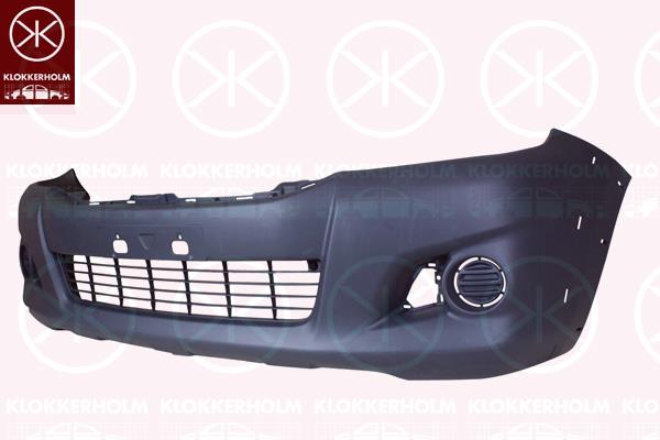 Bumper, 4WD, Front, with holes for extensions, black, 52119 0K981 (TOYOTA)