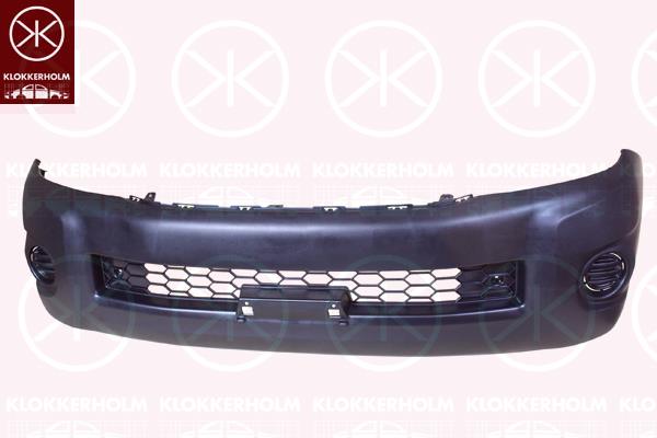 Bumper, 4WD, Front, with holes for extensions, black, 521190K360 (TOYOTA), 521190K974 (TOYOTA)