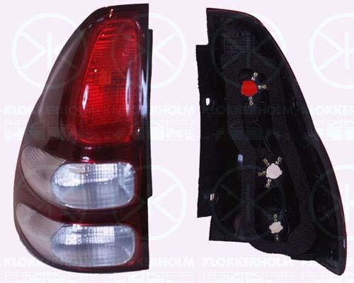 Tail Light Assembly, without bulb holder, Right, Indicator Colour: white, 81551 60700 (TOYOTA), 81551 60701 (TOYOTA)