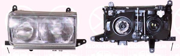 Headlight, H4/H1, for vehicles without headlight levelling, Depo, Left, Illuminance [lx]: 30, 81150 60472 (TOYOTA)