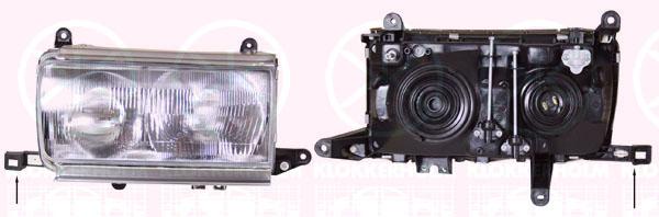 Headlight, H4/H1, for vehicles without headlight levelling, Depo, Right, Illuminance [lx]: 30, 81110 60695 (TOYOTA)